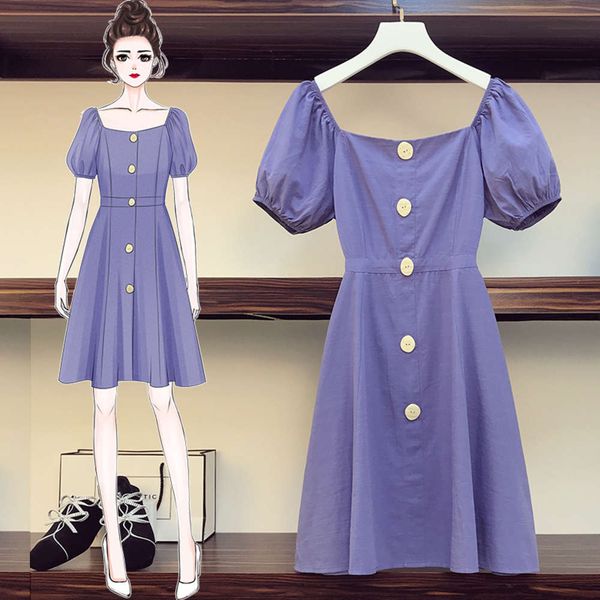 slightly fat sister 2020 summer women's large age reducing new french dress, Black;gray
slightly fat sister 2020 summer women's large age reducing new french dress, Black;gray