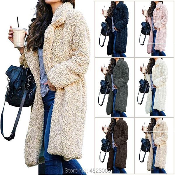 women's wool & blends woman faux fur winter coat women warm ladies teddy jacket female plush plus size outwear, Black
women's wool & blends woman faux fur winter coat women warm ladies teddy jacket female plush plus size outwear, Black