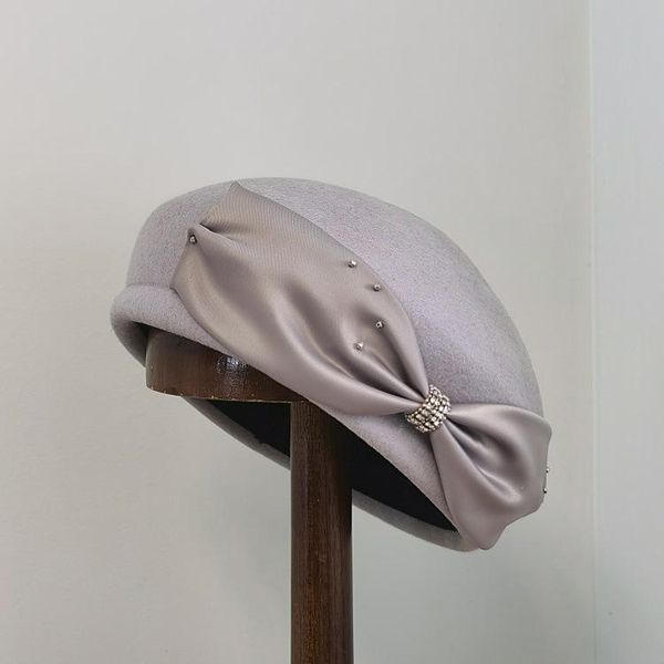 berets autumn winter japanese wool satin cloth bow female beret painter hat hepburn style fashion felt bridal headwear, Blue;gray
berets autumn winter japanese wool satin cloth bow female beret painter hat hepburn style fashion felt bridal headwear, Blue;gray