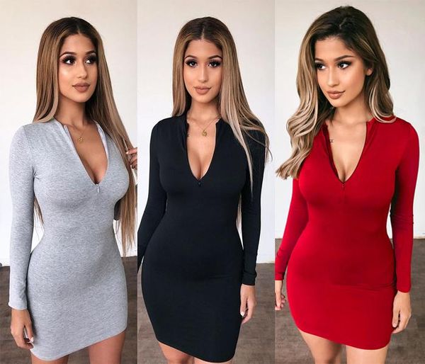 casual dresses women's long sleeve midi dress fashion wild zippered slim fit bag hip solid color, Black;gray
casual dresses women's long sleeve midi dress fashion wild zippered slim fit bag hip solid color, Black;gray