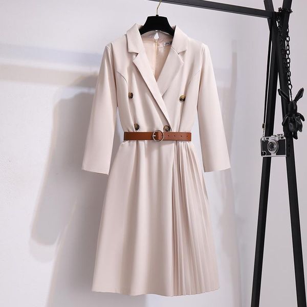 casual dresses ehqaxin 2021 ladies suit dress autumn simple double-breasted collar high waist pleated stitching long with belt s-xl, Black;gray
casual dresses ehqaxin 2021 ladies suit dress autumn simple double-breasted collar high waist pleated stitching long with belt s-xl, Black;gray