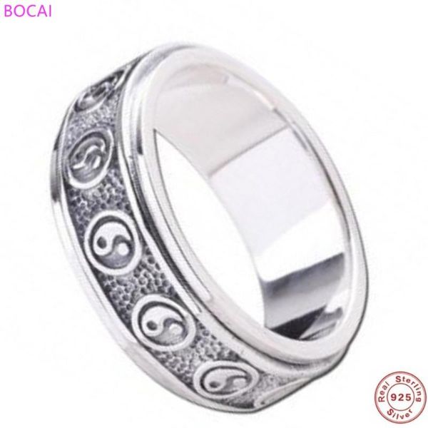 cluster rings bocai s925 sterling silver male and female antique thai high polish rotating ring pure fashion personality, Golden;silver
cluster rings bocai s925 sterling silver male and female antique thai high polish rotating ring pure fashion personality, Golden;silver