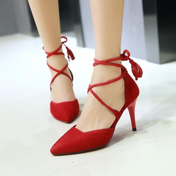 dress shoes big size high heels sandals women woman summer ladies slim-heeled with pointed cross straps and tassel, Black
dress shoes big size high heels sandals women woman summer ladies slim-heeled with pointed cross straps and tassel, Black