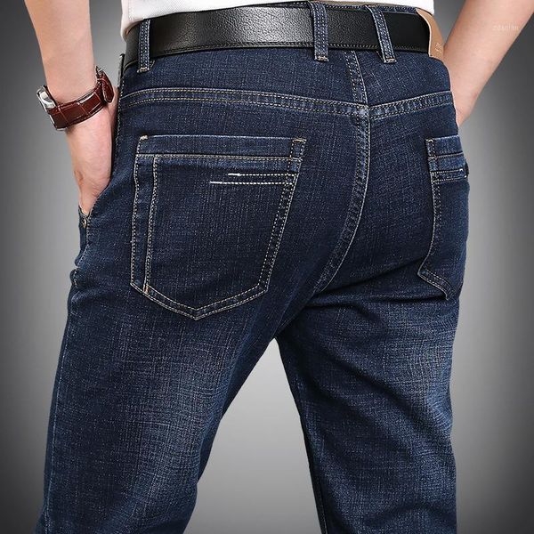 men's jeans business classic straight spring autumn denim overalls men loose fit stretch plus size 42 pants male, Blue
men's jeans business classic straight spring autumn denim overalls men loose fit stretch plus size 42 pants male, Blue