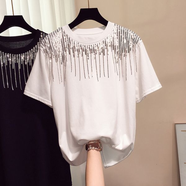 2021 korean women with sequins t new summer short sleeve loose tassel streetwear white tee shirt woman casual clothing 5djk
2021 korean women with sequins t new summer short sleeve loose tassel streetwear white tee shirt woman casual clothing 5djk