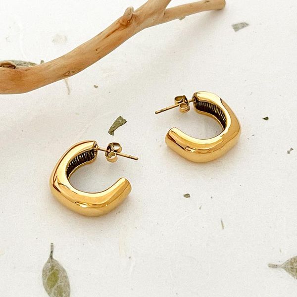 hoop & huggie monlansher geometric thick c earrings excellent titanium steel for women french vintage elegant jewelry, Golden;silver
hoop & huggie monlansher geometric thick c earrings excellent titanium steel for women french vintage elegant jewelry, Golden;silver