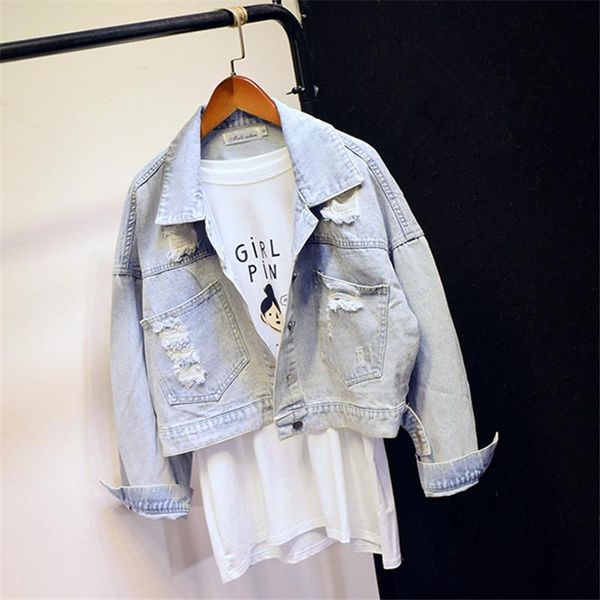 women's jackets korean short big pocket hole mujer chaqueta washed light blue women denim jacket autumn harajuku woman loose femme vest, Black;brown
women's jackets korean short big pocket hole mujer chaqueta washed light blue women denim jacket autumn harajuku woman loose femme vest, Black;brown