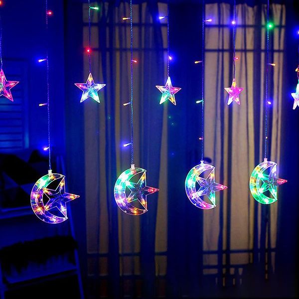 250cm led star moon curtains lights 138 leds string light with 8 modes fairy lights christmas garland for home decoration party
250cm led star moon curtains lights 138 leds string light with 8 modes fairy lights christmas garland for home decoration party
