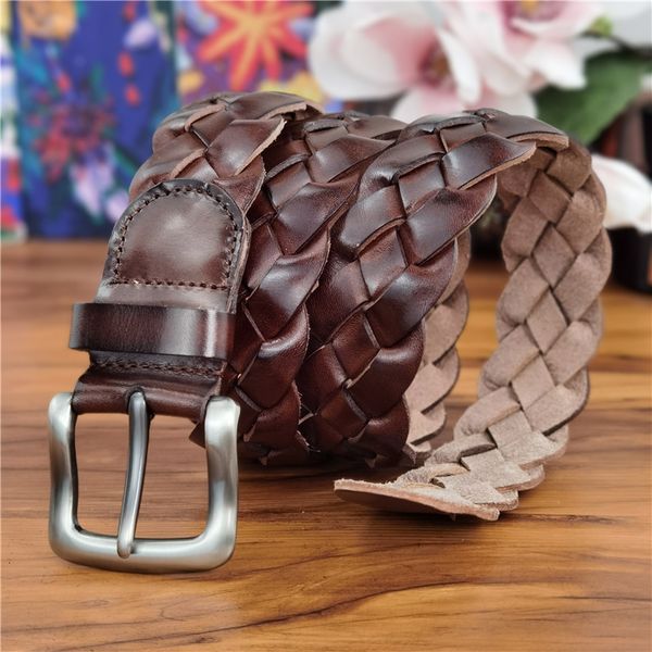 2021 new braided luxury men ceinture vintage women's real leather belts for women waist knitted belt lady mbt0508 9v24, Black;brown
2021 new braided luxury men ceinture vintage women's real leather belts for women waist knitted belt lady mbt0508 9v24, Black;brown