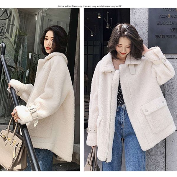lamb wool coat women's autumn winter 2020 new korean loose medium and long fur one plush thickening, Black
lamb wool coat women's autumn winter 2020 new korean loose medium and long fur one plush thickening, Black