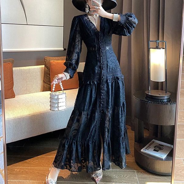casual dresses hanzangl autumn 2021 high-end temperament black lace dress light luxury ladies mature v-neck hollow long sleeve, Black;gray
casual dresses hanzangl autumn 2021 high-end temperament black lace dress light luxury ladies mature v-neck hollow long sleeve, Black;gray