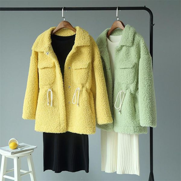 women wool coat single-breasted faux lambswool warm winter jacket women streetwear ladies solid color drawstring outerwear 2021, Black
women wool coat single-breasted faux lambswool warm winter jacket women streetwear ladies solid color drawstring outerwear 2021, Black
