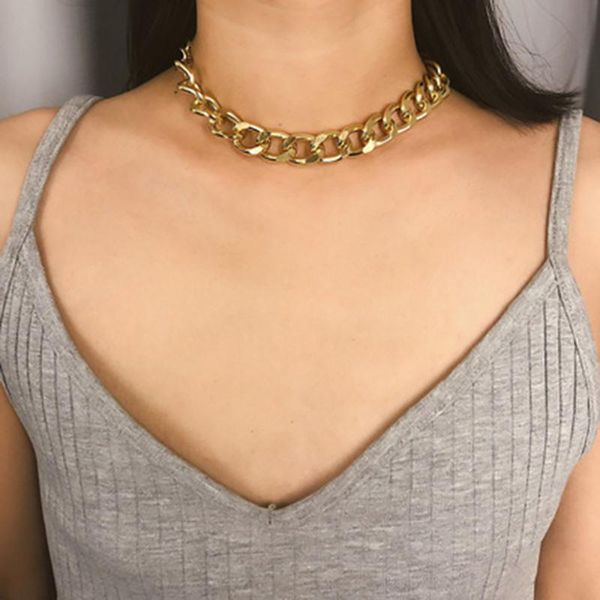 chains punk miami cuban choker necklace collar statement hip hop big chunky aluminum gold color thick chain women jewelry, Silver
chains punk miami cuban choker necklace collar statement hip hop big chunky aluminum gold color thick chain women jewelry, Silver