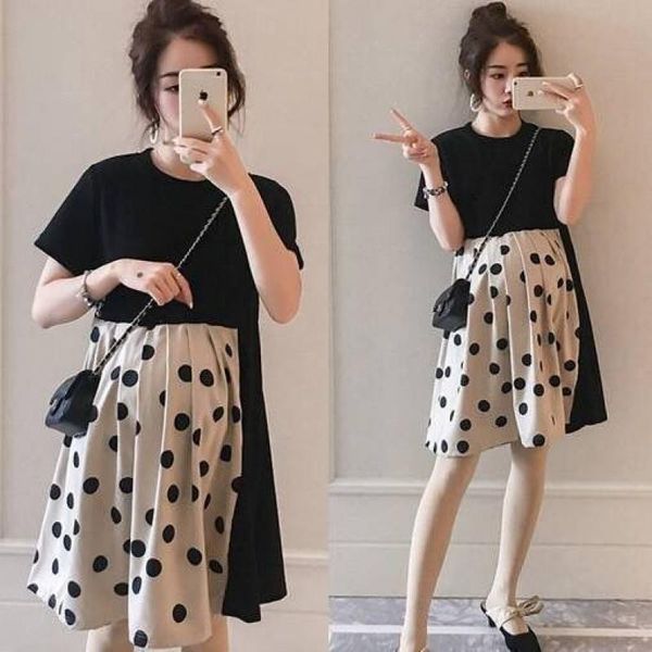 maternity dresses 223# clothes summer short sleeves o neck patchwork dot printing loose stylish dress pregnant women mom, White
maternity dresses 223# clothes summer short sleeves o neck patchwork dot printing loose stylish dress pregnant women mom, White