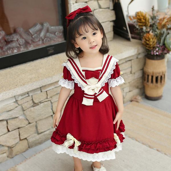 girl's dresses 9987 girls' dress court style short sleeved princess baby girl red lori, Red;yellow 
girl's dresses 9987 girls' dress court style short sleeved princess baby girl red lori, Red;yellow