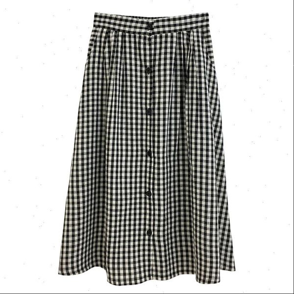 black plaid button pocket midi skirt high street empire vintage retro s0064 drop shipping good quality
black plaid button pocket midi skirt high street empire vintage retro s0064 drop shipping good quality
