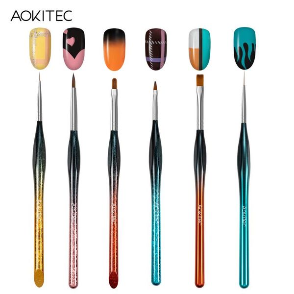 nail brushes art set,gel multifunctional pen thick easy-grip handles for design home diy manicure set 6pcs, Yellow
nail brushes art set,gel multifunctional pen thick easy-grip handles for design home diy manicure set 6pcs, Yellow
