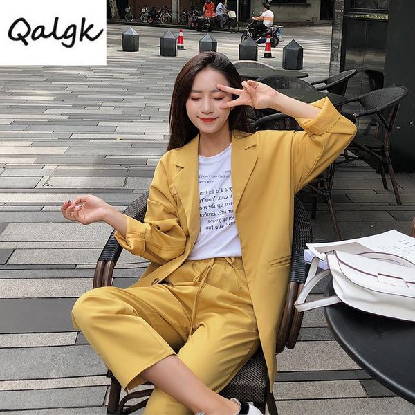women's suits & blazers jacket suit female 2021 autumn loose wide leg pants two-piece temperament fashion solid color wild clothes, White;black
women's suits & blazers jacket suit female 2021 autumn loose wide leg pants two-piece temperament fashion solid color wild clothes, White;black