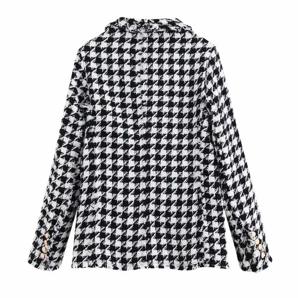 Vintage Women Chic CoatsHoundstooth Plaid Tweed Jackets Elegant Fashion Ladies Office Wear Autumn Female, Black;brown
Vintage Women Chic CoatsHoundstooth Plaid Tweed Jackets Elegant Fashion Ladies Office Wear Autumn Female, Black;brown