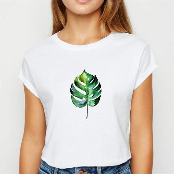 leaves and cactus loose spring womens summer comfortable versatile o neck shirts, White
leaves and cactus loose spring womens summer comfortable versatile o neck shirts, White