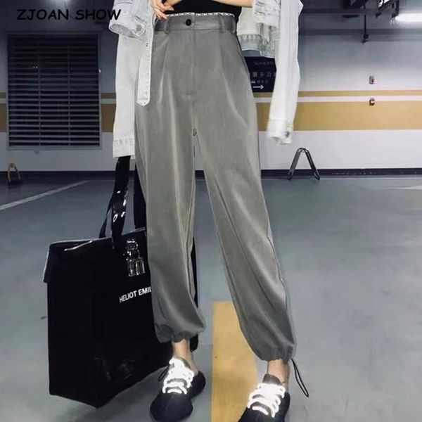 women's pants & capris 2021 y2k high waist adjust elastic cuff straight woman streetwear punk trousers long casual loose, Black;white
women's pants & capris 2021 y2k high waist adjust elastic cuff straight woman streetwear punk trousers long casual loose, Black;white
