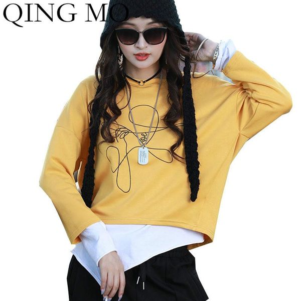 qing mo yellow black women irregular t shirt 2021 spring women abstract pattern t shirt female streetwear loose zqy6452, White
qing mo yellow black women irregular t shirt 2021 spring women abstract pattern t shirt female streetwear loose zqy6452, White