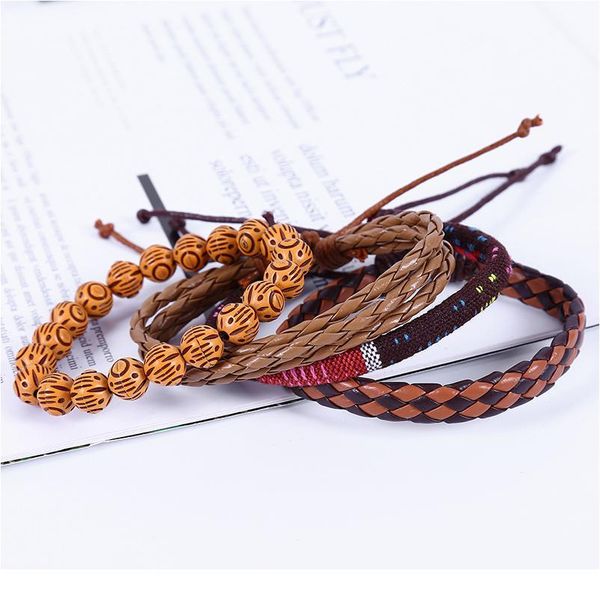 eif dock 4pc/set leather bracelets men jewelry vintage classic retro charm bracelet bangles homme male jewellry ad jlllwq
eif dock 4pc/set leather bracelets men jewelry vintage classic retro charm bracelet bangles homme male jewellry ad jlllwq