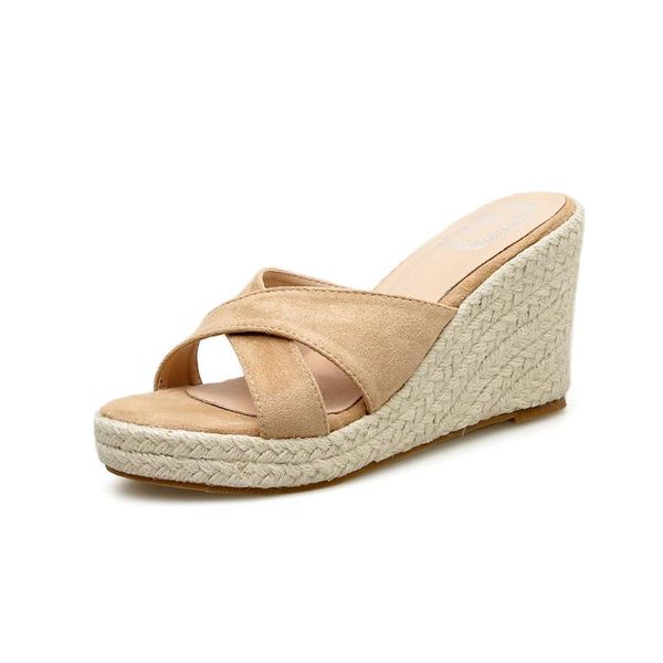 slippers wedge sandals for women 2021 comfortable luxury designer black fashion straw high heels non-slip chaussure femme
slippers wedge sandals for women 2021 comfortable luxury designer black fashion straw high heels non-slip chaussure femme