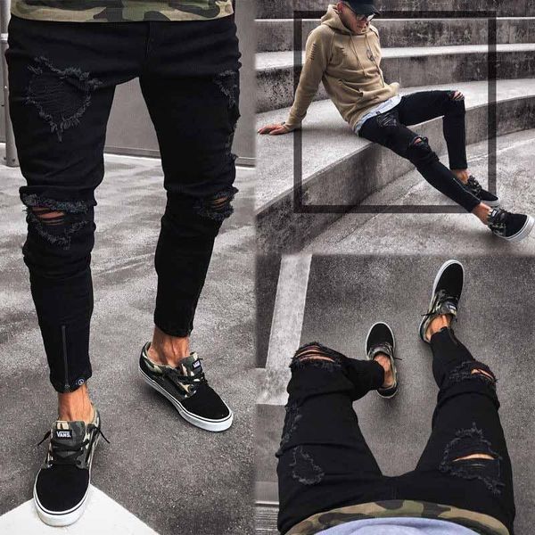 men's jeans fashion oversize black for men elastic ripped goth denim pencil pants autumn formal slim fit dashiki bazin riche clothes, Blue
men's jeans fashion oversize black for men elastic ripped goth denim pencil pants autumn formal slim fit dashiki bazin riche clothes, Blue