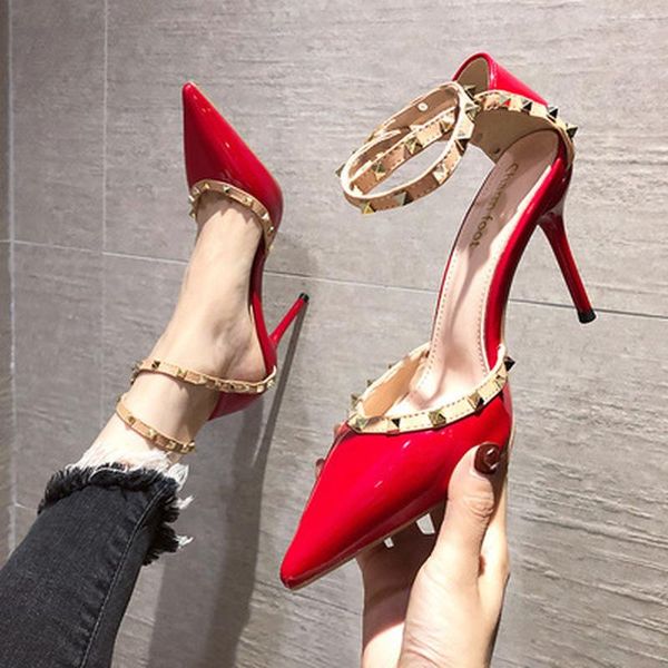 dress shoes sandals women 2021 summer thin heel rivet fashion high platform heels pointed women's one-sided wedding bridal, Black
dress shoes sandals women 2021 summer thin heel rivet fashion high platform heels pointed women's one-sided wedding bridal, Black