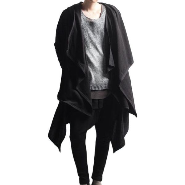 men's sweaters men gothic punk hip hop hoodie irregular design long cloak japanese streetwear men nightclub singer stage cardigan, White;black
men's sweaters men gothic punk hip hop hoodie irregular design long cloak japanese streetwear men nightclub singer stage cardigan, White;black