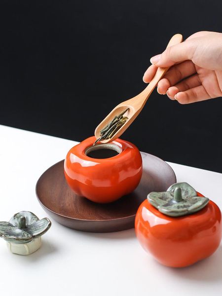 storage bottles & jars 1pcs ceramic persimmon tea caddy travel portable small tank handy mini box
storage bottles & jars 1pcs ceramic persimmon tea caddy travel portable small tank handy mini box