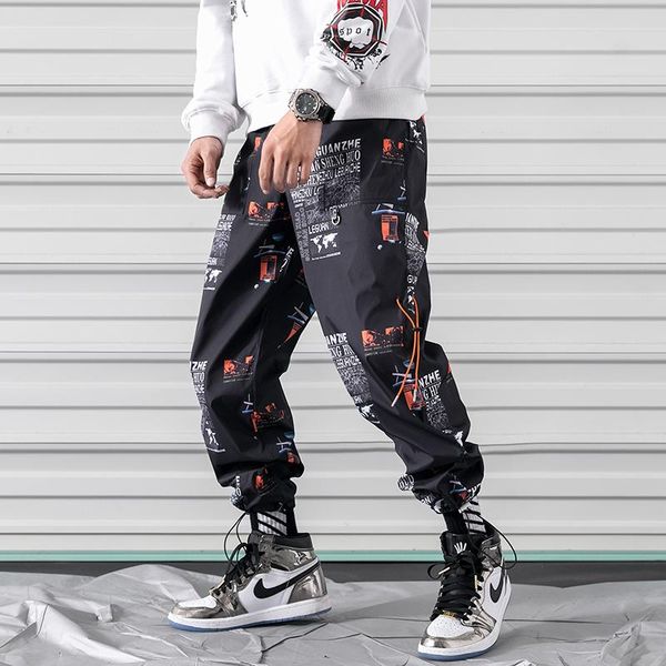 men's pants hip streetwear printed joggers loose breathable casual sweatpants male trousers elastic waist harem men, Black
men's pants hip streetwear printed joggers loose breathable casual sweatpants male trousers elastic waist harem men, Black