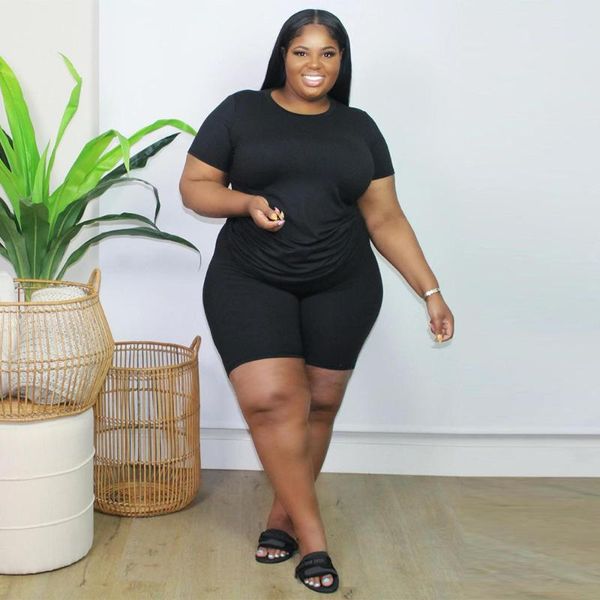 plus size tracksuits xl-5xl athleisure outfits women solid two piece sweatsuit o-neck short sleeve t-shirt and bodycon biker suits, Black
plus size tracksuits xl-5xl athleisure outfits women solid two piece sweatsuit o-neck short sleeve t-shirt and bodycon biker suits, Black