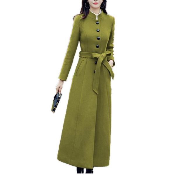 women's wool & blends x-long coat women stand collar autumn winter slim long overcoat plus size 3xl, Black
women's wool & blends x-long coat women stand collar autumn winter slim long overcoat plus size 3xl, Black