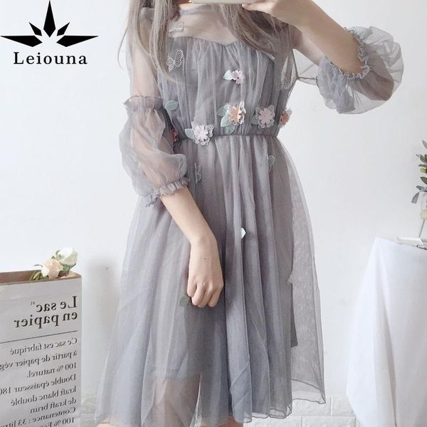casual dresses long sleeve 2021 fashion women french style vintage lace chiffon dress chic korean autumn clothes fairy, Black;gray
casual dresses long sleeve 2021 fashion women french style vintage lace chiffon dress chic korean autumn clothes fairy, Black;gray