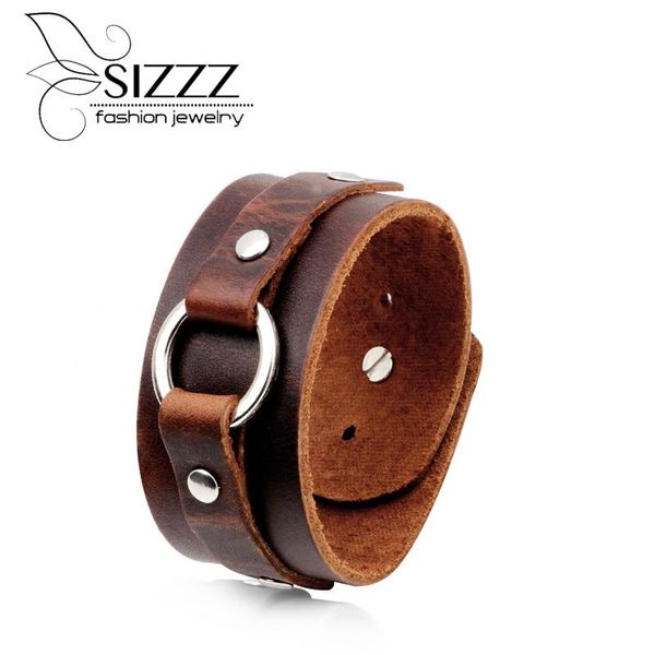 charm bracelets sizzz 24.2cm long 3.5cm wide european and american punk leather bracelet casual retro bracelet&bangles for men, Golden;silver
charm bracelets sizzz 24.2cm long 3.5cm wide european and american punk leather bracelet casual retro bracelet&bangles for men, Golden;silver