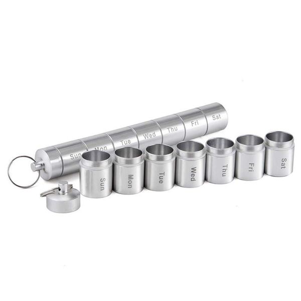 storage bags portable case kit days split sealed waterproof aluminium alloy outdoor pills detachable with key chain
storage bags portable case kit days split sealed waterproof aluminium alloy outdoor pills detachable with key chain