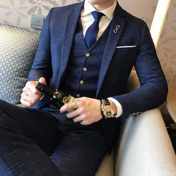 men's suits & blazers men wedding formal wear good quality clothing male jackets+pants+vest 3yoh, White;black
men's suits & blazers men wedding formal wear good quality clothing male jackets+pants+vest 3yoh, White;black