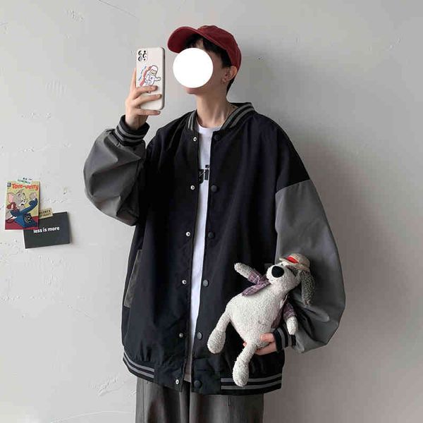 men's jackets oversize color block print baseball jacket patchwork korean style fashion streetwear male coat clothing oq49, Black;brown
men's jackets oversize color block print baseball jacket patchwork korean style fashion streetwear male coat clothing oq49, Black;brown