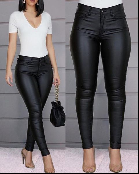 spring pu leather black womens capris stretch bodycon trousers high waist long casual pencil s 3xl, Black;white
spring pu leather black womens capris stretch bodycon trousers high waist long casual pencil s 3xl, Black;white