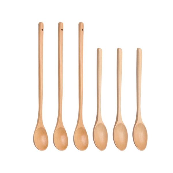 spoons 6pcs/set japanese style portable stirring kitchen tool mixing for drinking coffee iced tea wooden spoon multipurpose long handle 
spoons 6pcs/set japanese style portable stirring kitchen tool mixing for drinking coffee iced tea wooden spoon multipurpose long handle