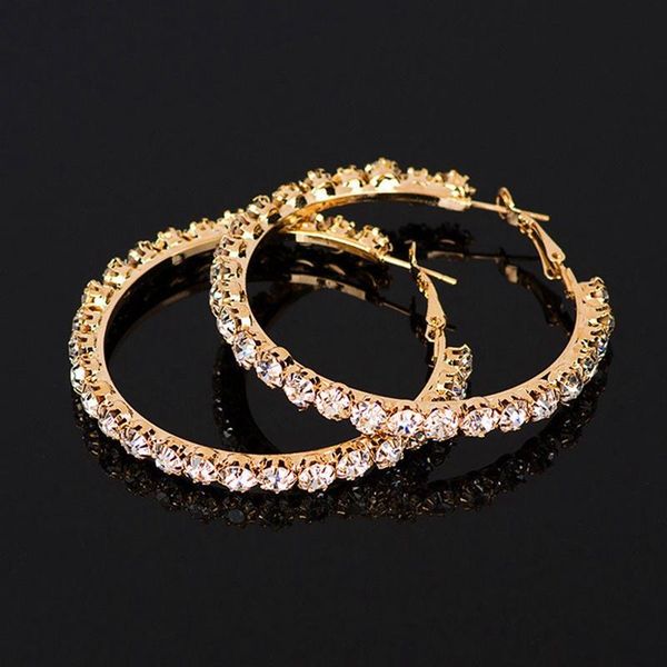 luxury female big white round hoop earrings fashion gold color color wedding earrings double zircon stone for women, Golden;silver
luxury female big white round hoop earrings fashion gold color color wedding earrings double zircon stone for women, Golden;silver
