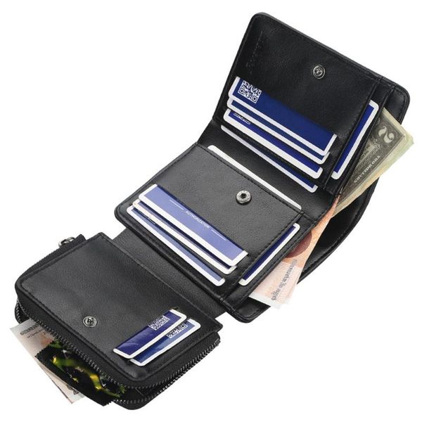 wallets men's pu leather tri-fold snap zipper wallet business holder bifold coin purse bank card case mini, Red;black
wallets men's pu leather tri-fold snap zipper wallet business holder bifold coin purse bank card case mini, Red;black