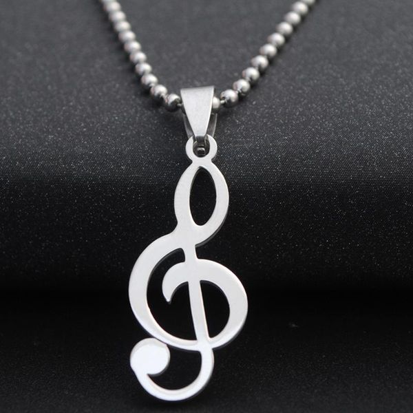 pendant necklaces music note necklace mens fashion simple stainless steel beads chain jewelry for neck gifts male, Silver
pendant necklaces music note necklace mens fashion simple stainless steel beads chain jewelry for neck gifts male, Silver