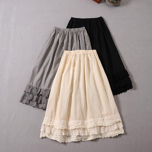 skirts mori girl literary artistic small fresh pure color skirt autumn layered embroidered lace with a-line base, Black
skirts mori girl literary artistic small fresh pure color skirt autumn layered embroidered lace with a-line base, Black