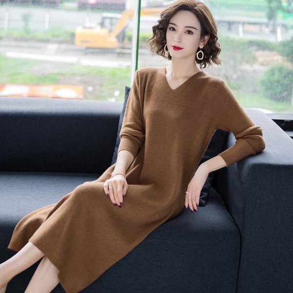 casual dresses arrival women sweater dress autumn v-neck female long knit pullover, Black;gray
casual dresses arrival women sweater dress autumn v-neck female long knit pullover, Black;gray