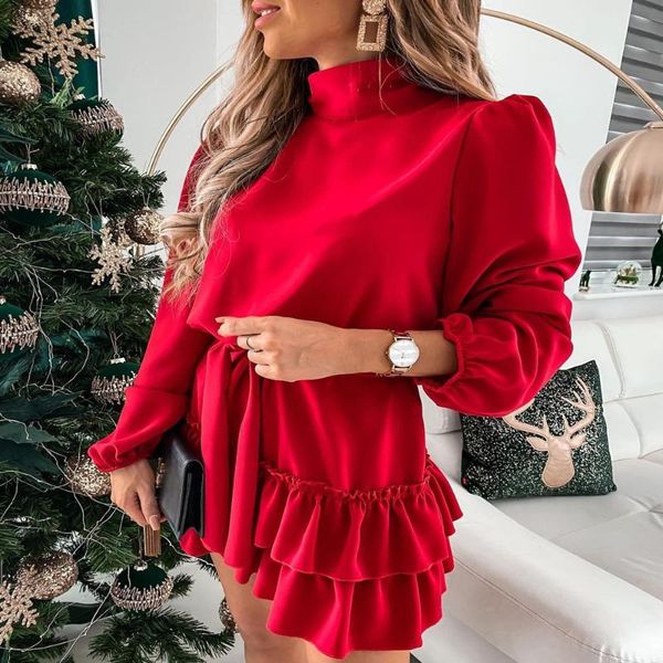 casual dresses women's clothing 2021 autumn a-line rober femme button ruffle lantern sleeve y2k dress for woman vestido de mujer, Black;gray
casual dresses women's clothing 2021 autumn a-line rober femme button ruffle lantern sleeve y2k dress for woman vestido de mujer, Black;gray