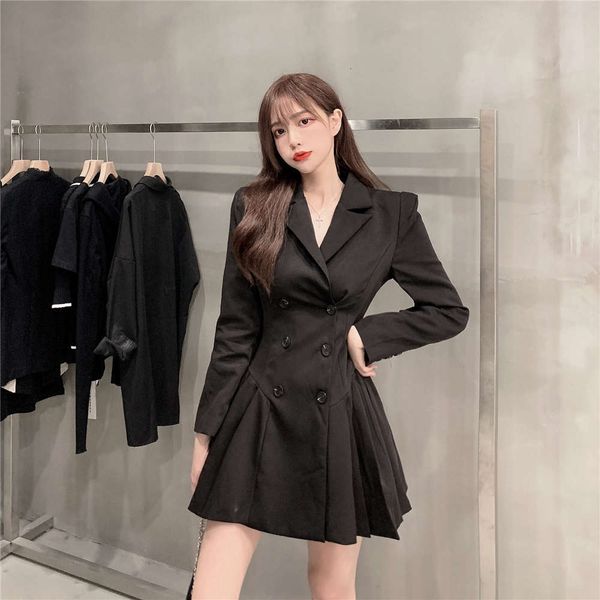 temperament dress suit long sleeve french spring summer 2021 black new high waist slim pleated skirt hot, Black;gray
temperament dress suit long sleeve french spring summer 2021 black new high waist slim pleated skirt hot, Black;gray