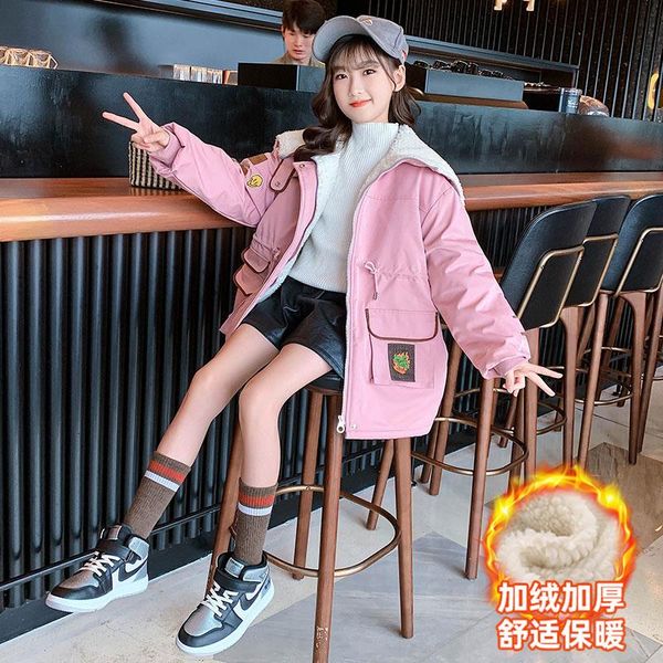 down coat winter girls jacket plus velvet padded fashion hooded warm cartoon pattern printing windbreaker pink green, Blue;gray
down coat winter girls jacket plus velvet padded fashion hooded warm cartoon pattern printing windbreaker pink green, Blue;gray